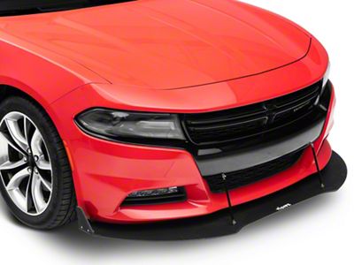 VZ3 Style Front Bumper Splitter; Textured Black (15-23 Charger, Excluding Widebody)