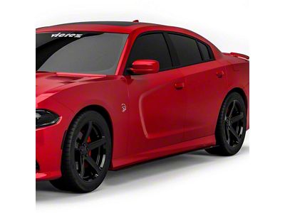 VZ3 Style Side Skirt Splitters; Carbon Flash Metallic Vinyl (11-23 Charger, Excluding Widebody)