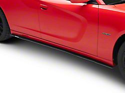 VZ3 Style Side Skirt Splitters; Matte Black Vinyl (11-23 Charger, Excluding Widebody)