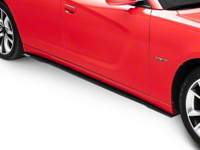 VZ3 Style Side Skirt Splitters; Textured Black (11-23 Charger, Excluding Widebody)