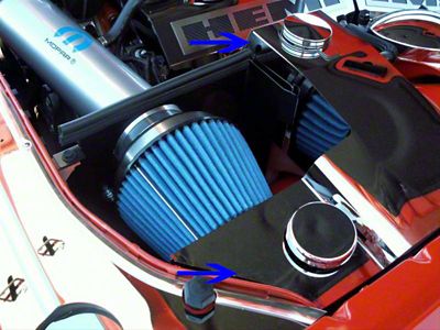 Water Tank/Power Steering Cover for Mopar Cold Air Intake; Polished (06-10 5.7L HEMI Charger)