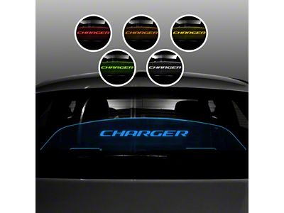 Wind Deflector with Charger Script; Blue Lighting Kit (06-23 Charger)