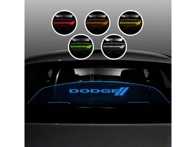 Wind Deflector with Dodge Emblem; Blue (06-23 Charger)