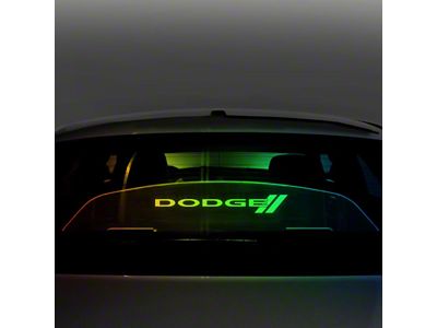 Wind Deflector with Dodge Emblem; Extreme Multi-Color Lighting Kit (06-23 Charger)