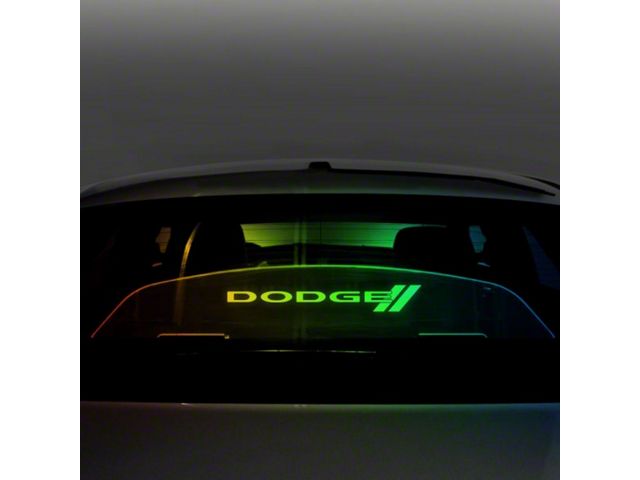 Wind Deflector with Dodge Emblem; Extreme Lighting Kit (06-23 Charger)