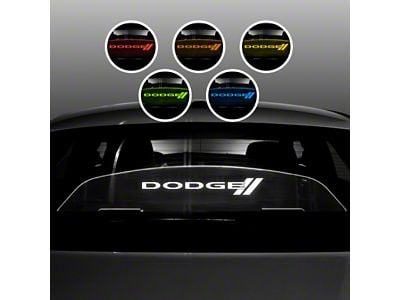 Wind Deflector with Dodge Emblem; White (06-23 Charger)