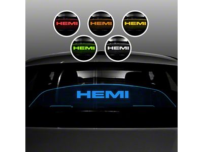 Wind Deflector with HEMI Logo; Blue Lighting Kit (06-23 Charger)