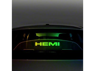 Wind Deflector with HEMI Logo; Extreme Multi-Color Lighting Kit (06-23 Charger)