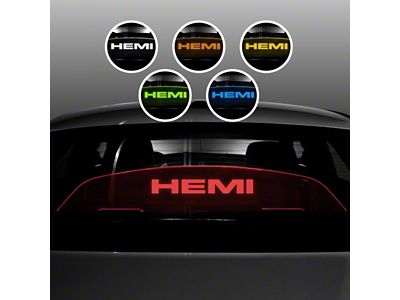 Wind Deflector with HEMI Logo; Red Lighting Kit (06-23 Charger)