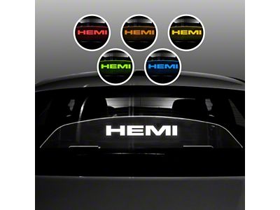 Wind Deflector with HEMI Logo; White Lighting Kit (06-23 Charger)