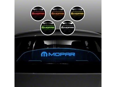 Wind Deflector with Mopar Logo; Blue Lighting Kit (06-23 Charger)