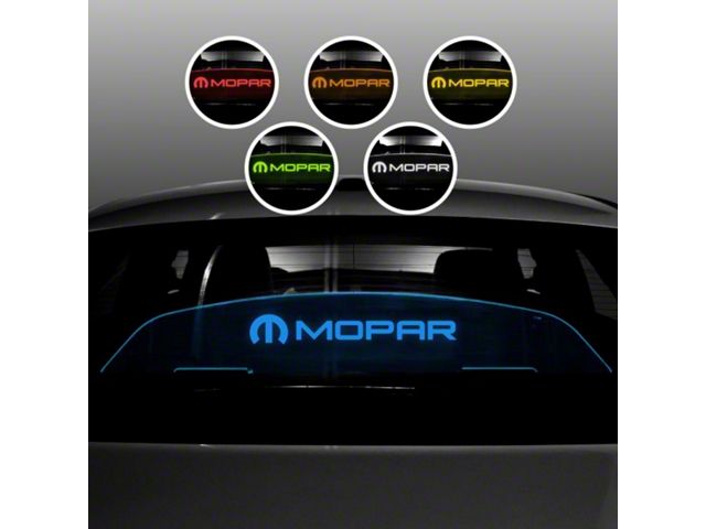 Wind Deflector with Mopar Logo; Blue (06-23 Charger)