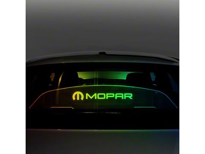 Wind Deflector with Mopar Logo; Extreme Multi-Color Lighting Kit (06-23 Charger)
