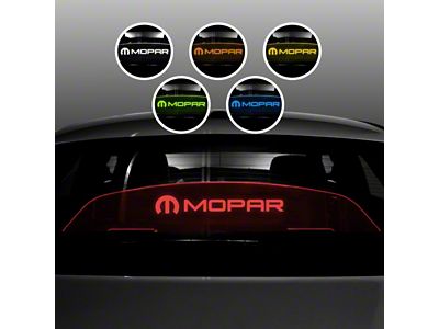 Wind Deflector with Mopar Logo; Red Lighting Kit (06-23 Charger)
