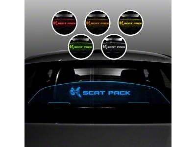 Wind Deflector with Scat Pack Logo; Blue Lighting Kit (06-23 Charger)