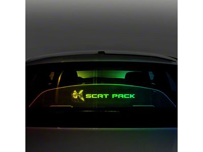 Wind Deflector with Scat Pack Logo; Extreme Multi-Color Lighting Kit (06-23 Charger)