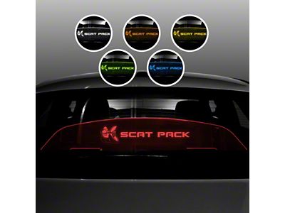 Wind Deflector with Scat Pack Logo; Red (06-23 Charger)