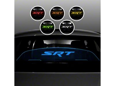 Wind Deflector with SRT Logo; Blue Lighting Kit (06-23 Charger)