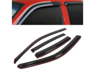 Window Visors; Dark Smoke; Front and Rear (11-23 Charger)