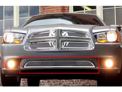 Wire Mesh Lower Grille; Chrome (11-14 Charger w/o Adaptive Cruise Control, Excluding SRT8)