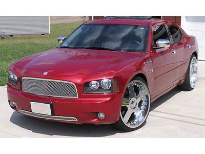 Wire Mesh Upper Grille; Chrome (06-10 Charger)