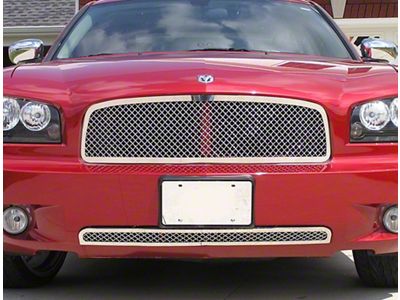 Wire Mesh Upper and Lower Grilles; Chrome (06-10 Charger, Excluding SRT8)