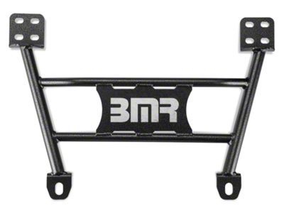 BMR Radiator Support Chassis Brace; Black Hammertone (05-14 Mustang)