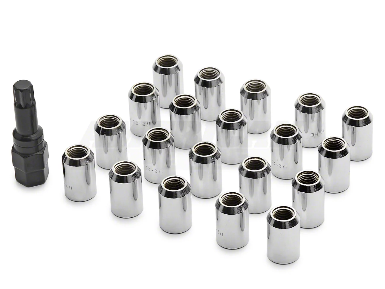 Mustang Chrome Locking Lug Nuts; Set of 20 (7914 Mustang) Free Shipping
