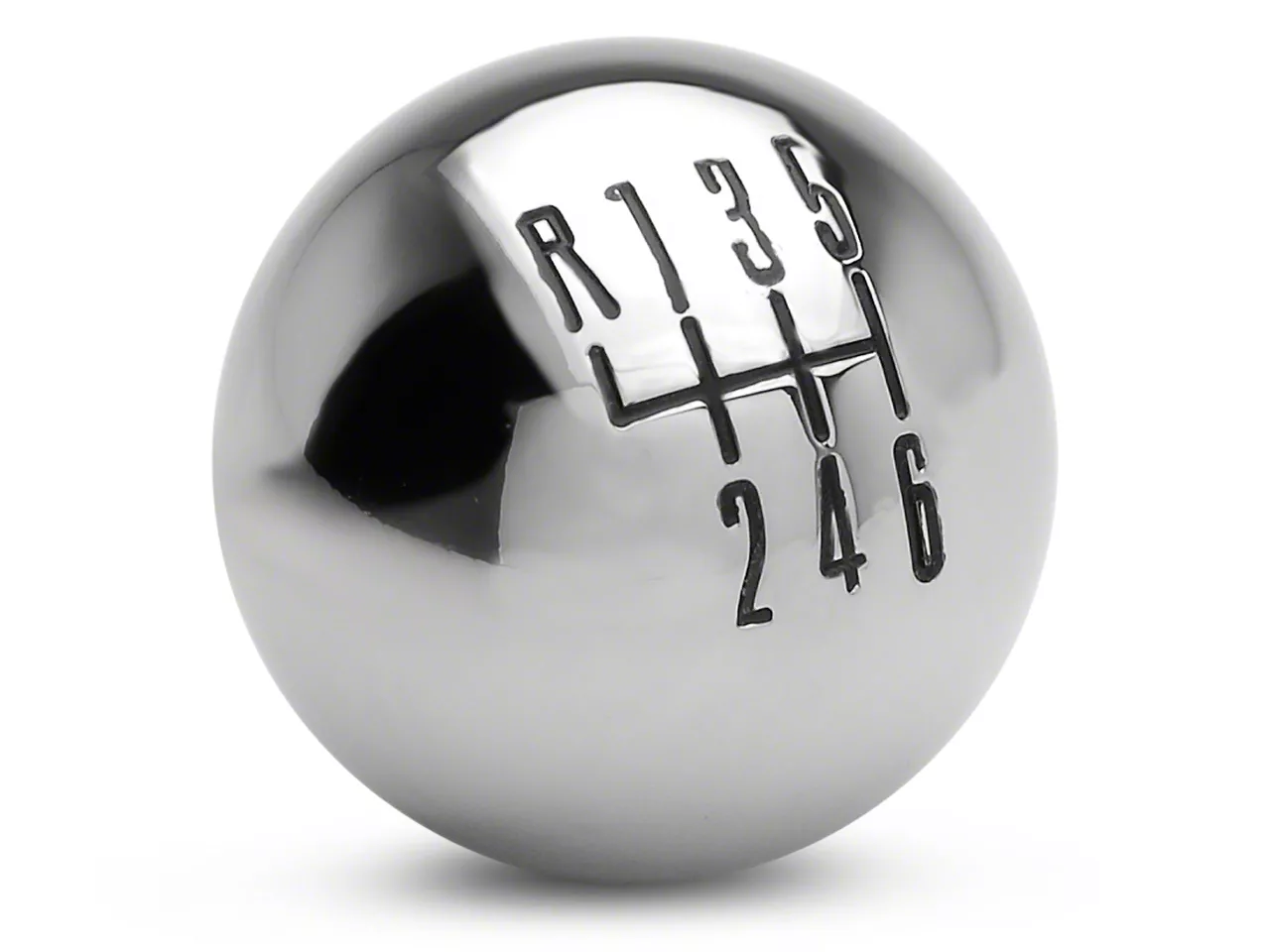 SpeedForm Mustang Modern Billet Retro Style 6Speed Shift Knob; Chrome