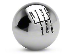 SpeedForm Modern Billet Retro Style 6-Speed Shift Knob; Chrome (11-14 Mustang GT, V6)