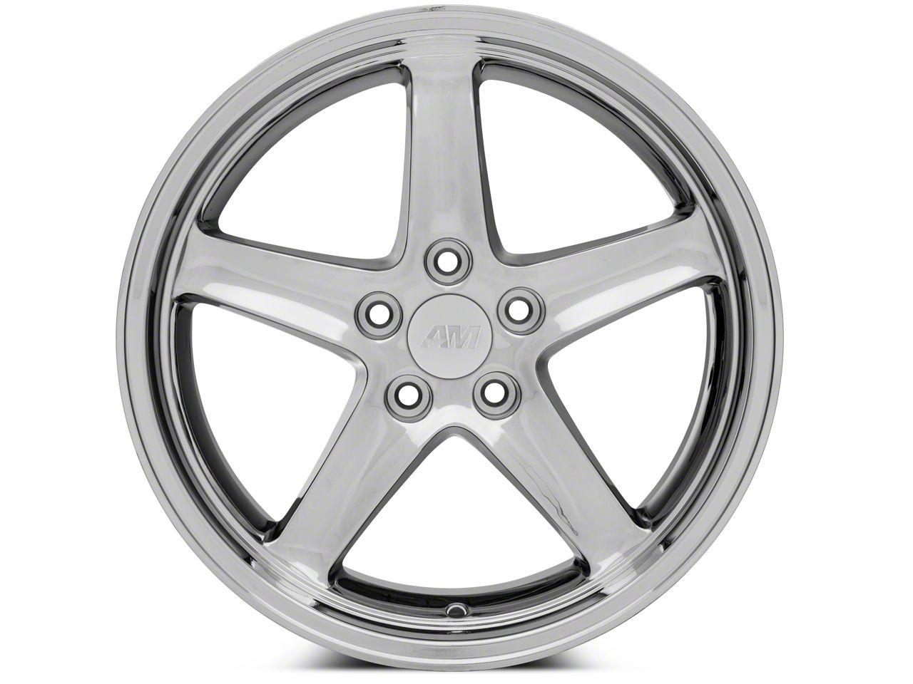 Mustang Deep Dish 1995 Cobra R Style Chrome Wheel; Rear Only; 18x10 ...