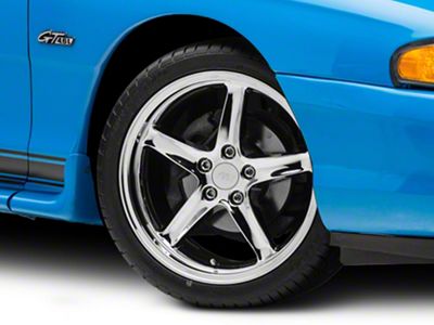 Deep Dish 1995 Cobra R Style Chrome Wheel; 18x9; 24mm Offset (94-98 Mustang)