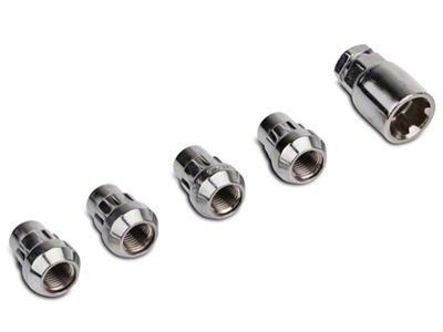Locks with Key for Chrome Acorn Lug Nuts; 14mm x 1.5 (15-25 Mustang)