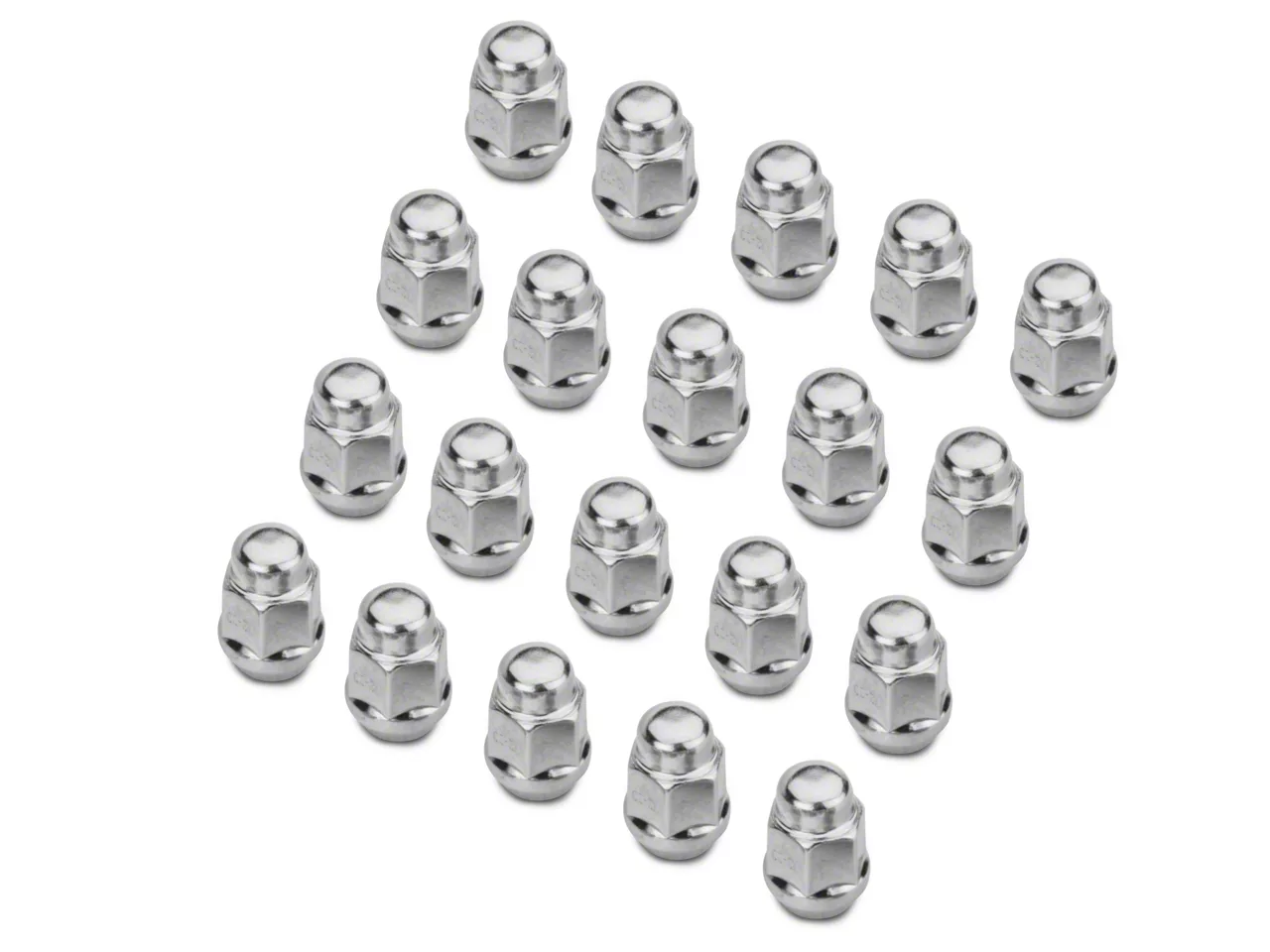 Mustang Chrome Acorn Lug Nut Kit; 1/2Inch x 20; Set of 20 (7914