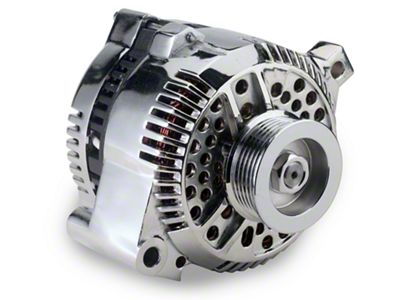 SR Performance Alternator; 130 Amp; Chrome (94-95 Mustang GT; 94-00 Mustang V6)