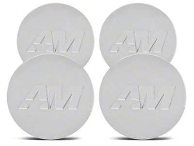 AmericanMuscle Center Cap Kit; Chrome (Fits AmericanMuscle Branded Wheels Only)