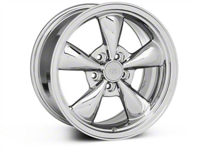 Bullitt Chrome Wheel; 17x9 (87-93 Mustang w/ 5-Lug Conversion)