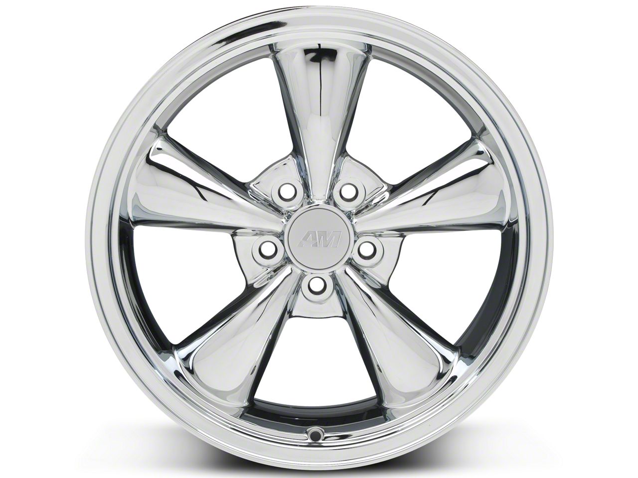 Mustang Bullitt Chrome Wheel; 18x8; 30mm Offset (94-98 Mustang
