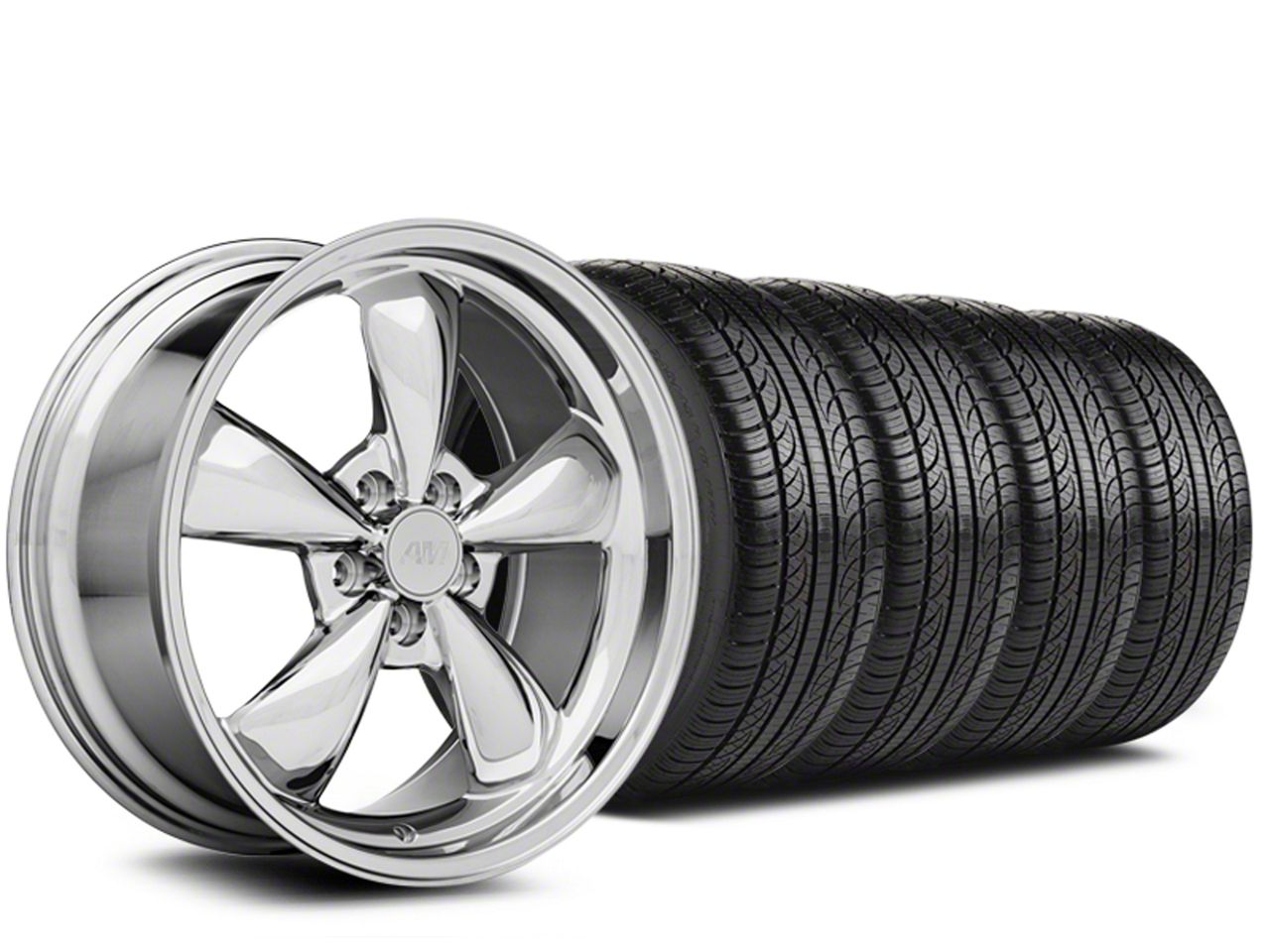 Mustang 19x8.5 Bullitt Wheel & Pirelli All-Season P Zero Nero Tire