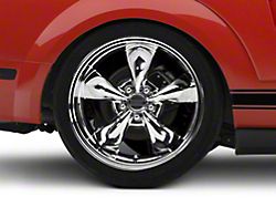 Deep Dish Bullitt Chrome 4-Wheel Kit; 20x8.5; 38mm Offset (05-09 Mustang GT, V6)