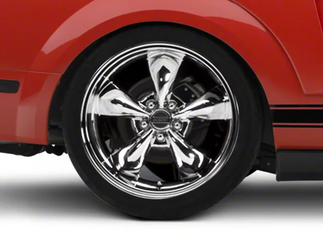 Deep Dish Bullitt Chrome 4-Wheel Kit; 20x8.5 (05-09 Mustang GT, V6)