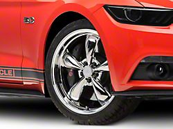 Deep Dish Bullitt Chrome Wheel; 20x8.5; 38mm Offset (15-23 Mustang EcoBoost w/o Performance Pack, V6)