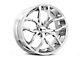 Foose Outcast Chrome Wheel; Rear Only; 20x10 (15-23 Mustang GT, EcoBoost, V6)