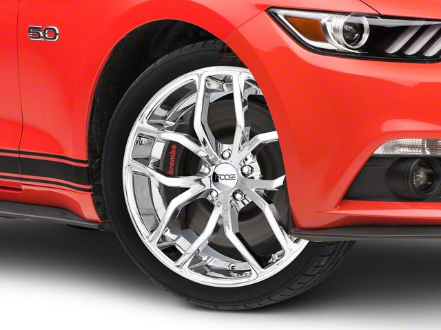 Foose Outcast Chrome Wheel; 20x8.5 (15-23 Mustang GT, EcoBoost, V6)