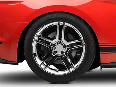 2010 GT500 Style Chrome Wheel; Rear Only; 19x10 (15-23 Mustang GT, EcoBoost, V6)