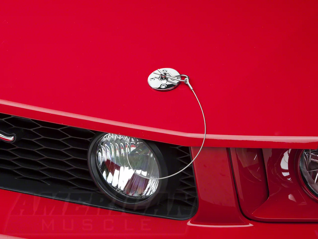 SpeedForm Mustang Modern Billet Hood Pin Appearance Kit; Chrome