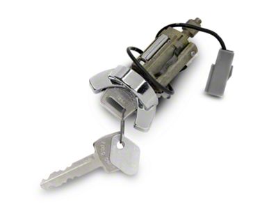 Ignition Lock Cylinder; Chrome (79-86 Mustang)