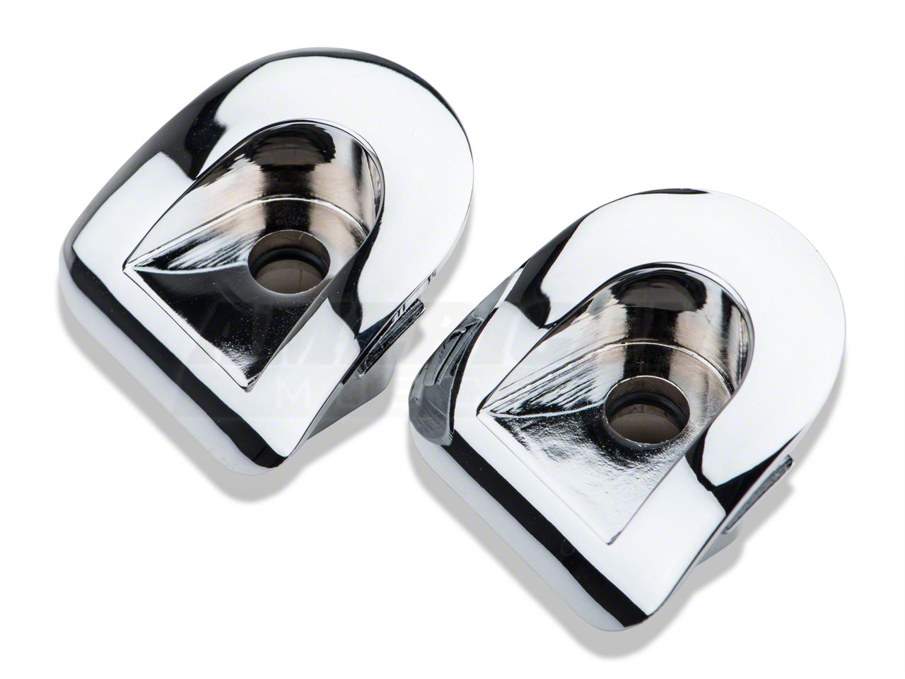 SpeedForm Mustang Modern Billet Door Lock Bezel; Chrome 41312 (05-14 ...