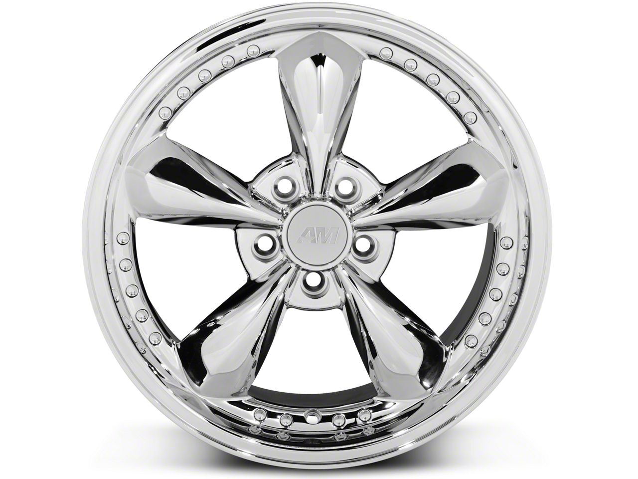Mustang Bullitt Motorsport Chrome Wheel; 18x9; 24mm Offset (94-98