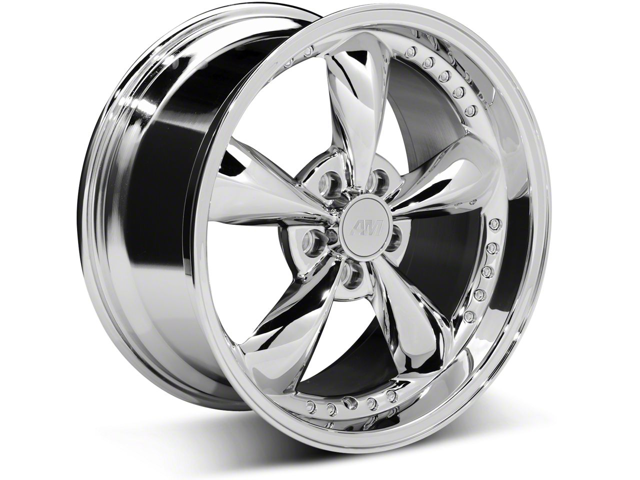 Mustang Bullitt Motorsport Chrome Wheel; 18x9; 24mm Offset (94-98